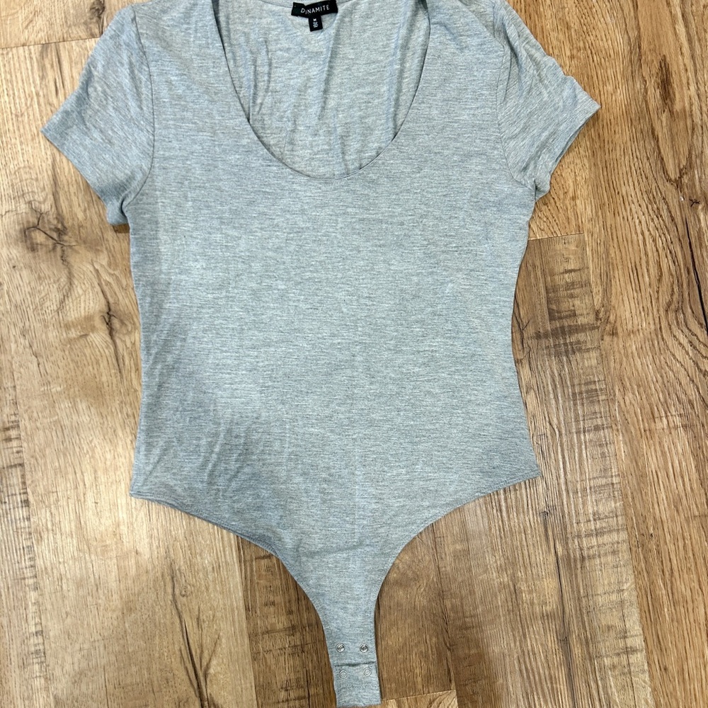 Dynamite Gray Women's Bodysuit Top